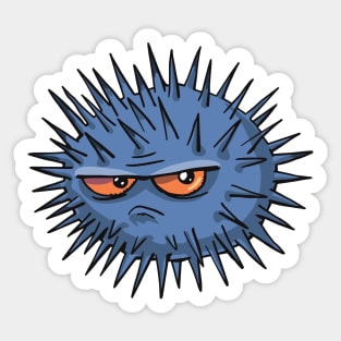 angry sea urchin Sticker